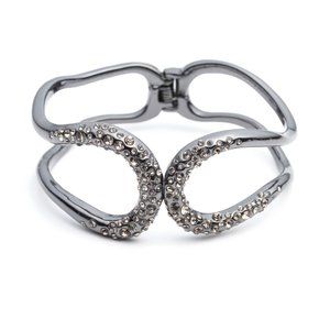 Crystal Encrusted Hinged Bracelet